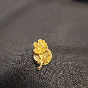 Golden Rose Brooch Pin Ballou Reg'd